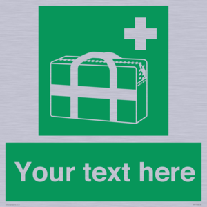 Custom sign safe condition Medical grab bag